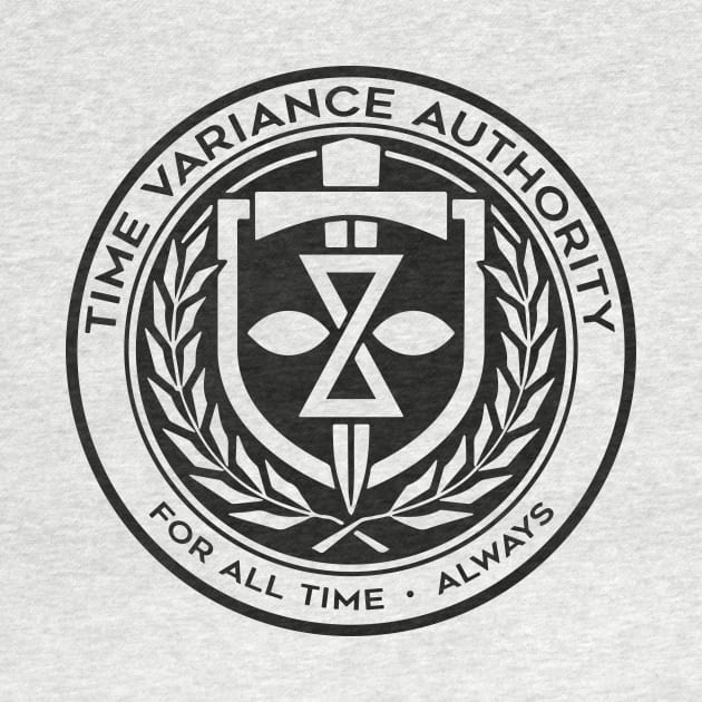 Seal of The Time Variance Authority (Black) by Pufahl